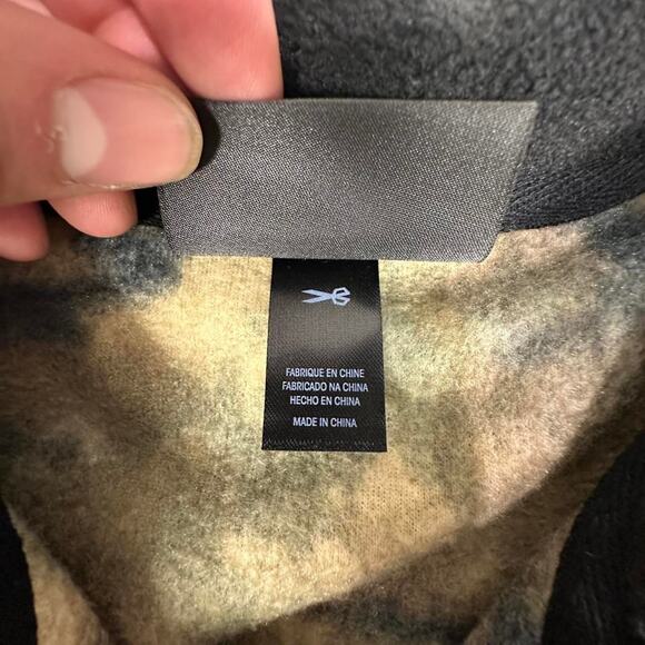 Deadstock Volcom Error 92 Dark Khaki Camo 1/4-zip Fleece Pullover Sweatshirt M - Picture 4 of 7